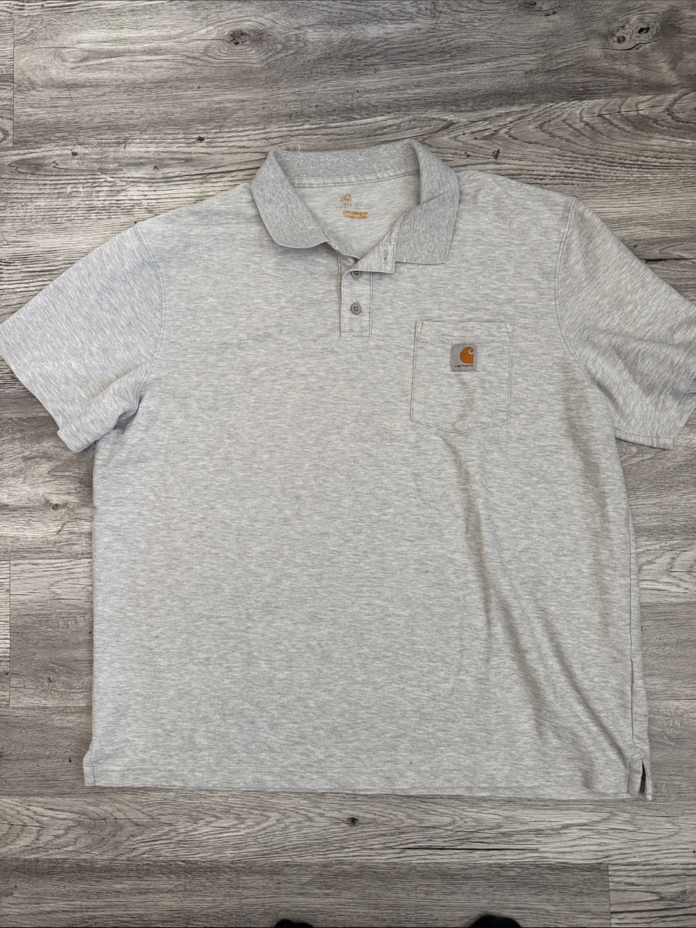 Carhartt Men's Heather Light Gray Pocket Polo